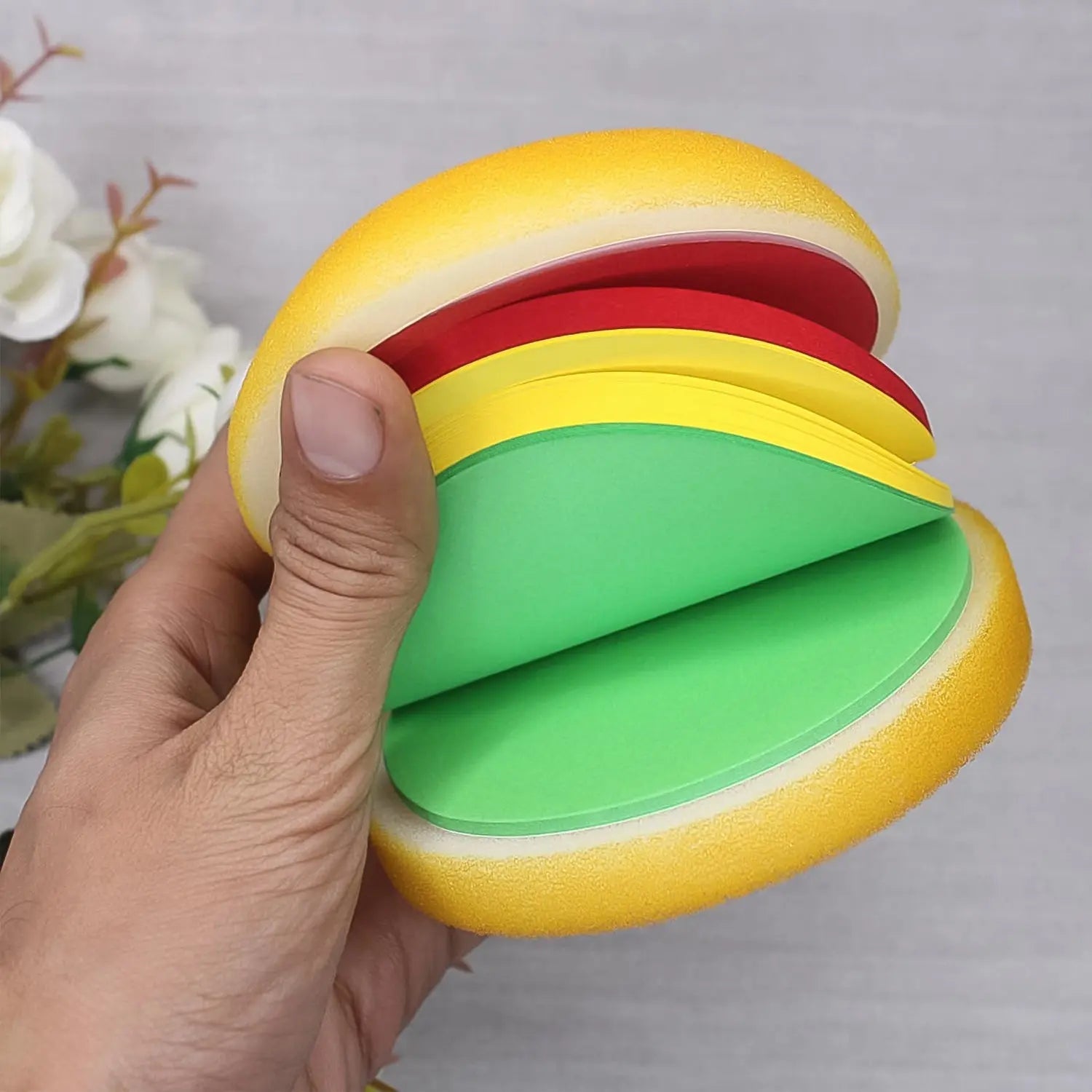 Burger Shaped Note  /  Sticky Notes  /  Memo Notes, Unique Mini Notes (Multicolor) your brand