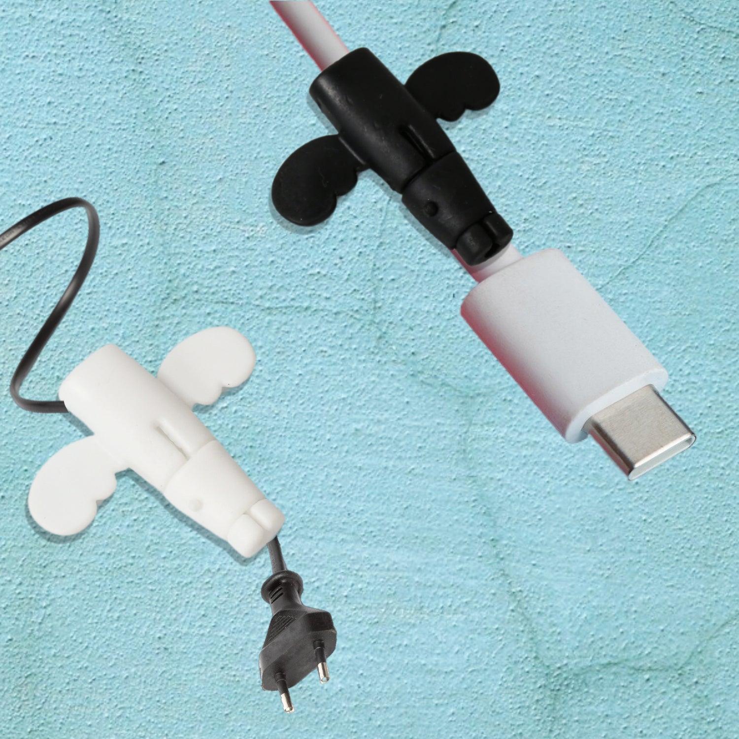 Silicone Data Cable Protector, Angel Data Cable Protective Cover, 2 in 1 Mobile Phone Cord Cord Saver Storage Tool your brand