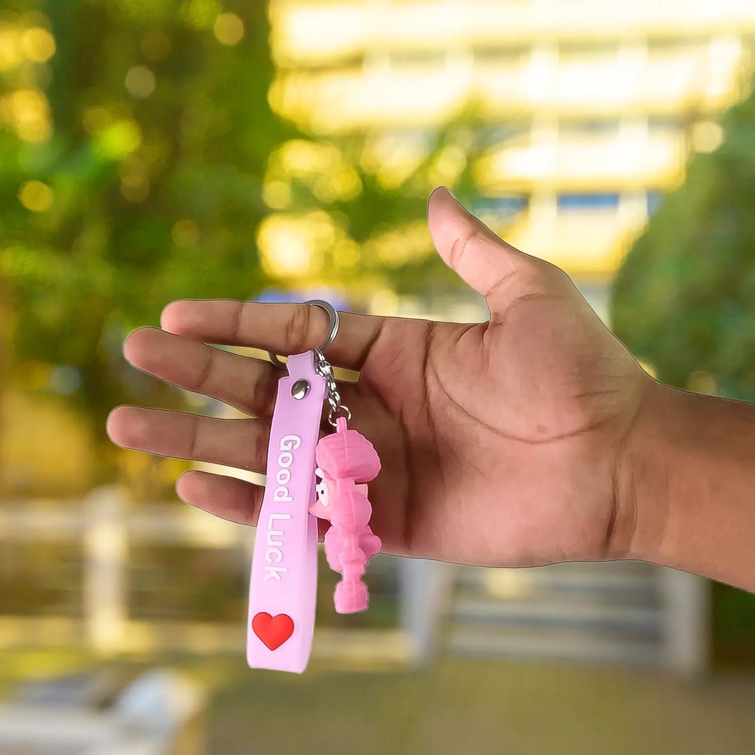Cute Cartoon Silicone 3D Key Chain with Metal Hook & Strap (Pack of 1) your brand