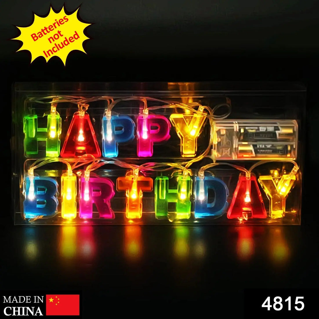Decoratives Plastic Happy Birthday 13 LED Letter Battery Operated String Lights, Outdoor String Lights (Multicolour) your brand