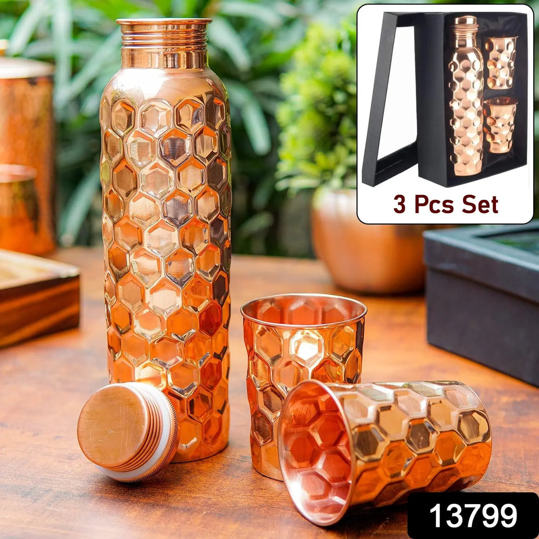 Crystal-Cut Copper Bottle