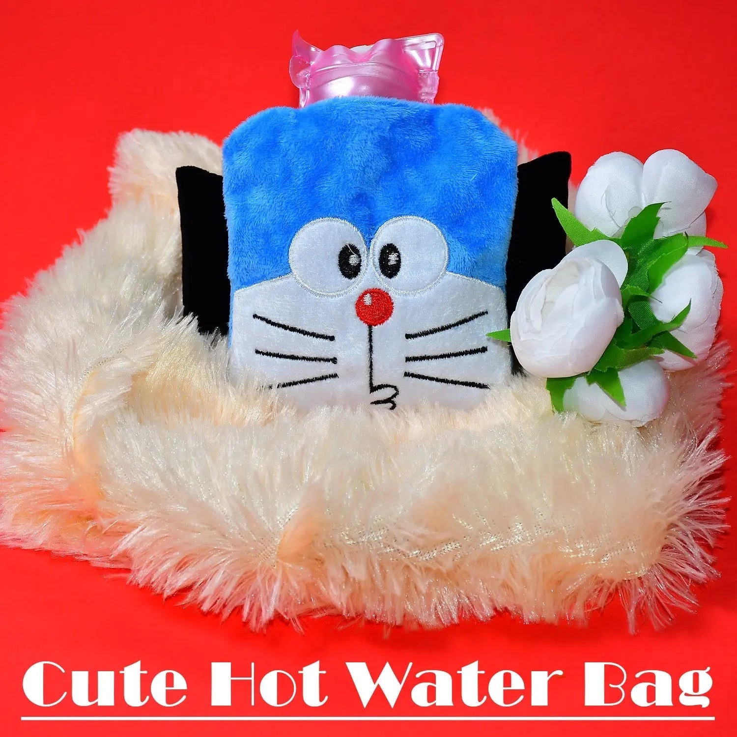 Doremon small Hot Water Bag with Cover for Pain Relief, Neck, Shoulder Pain and Hand, Feet Warmer, Menstrual Cramps. your brand