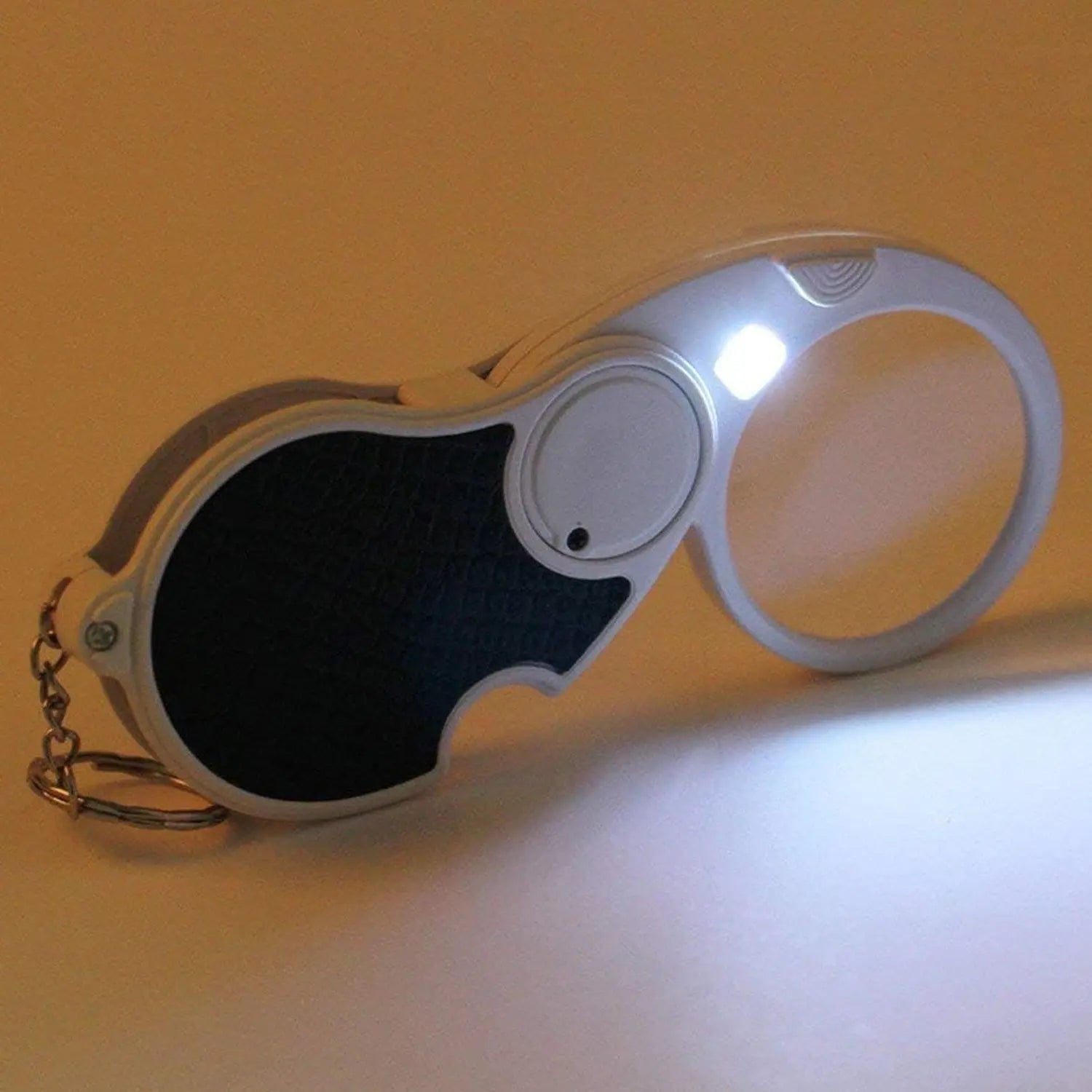 Double-Magnification Led Magnifiers Light Folding Keychain magnifier(1 Pc / Mix Color) your brand