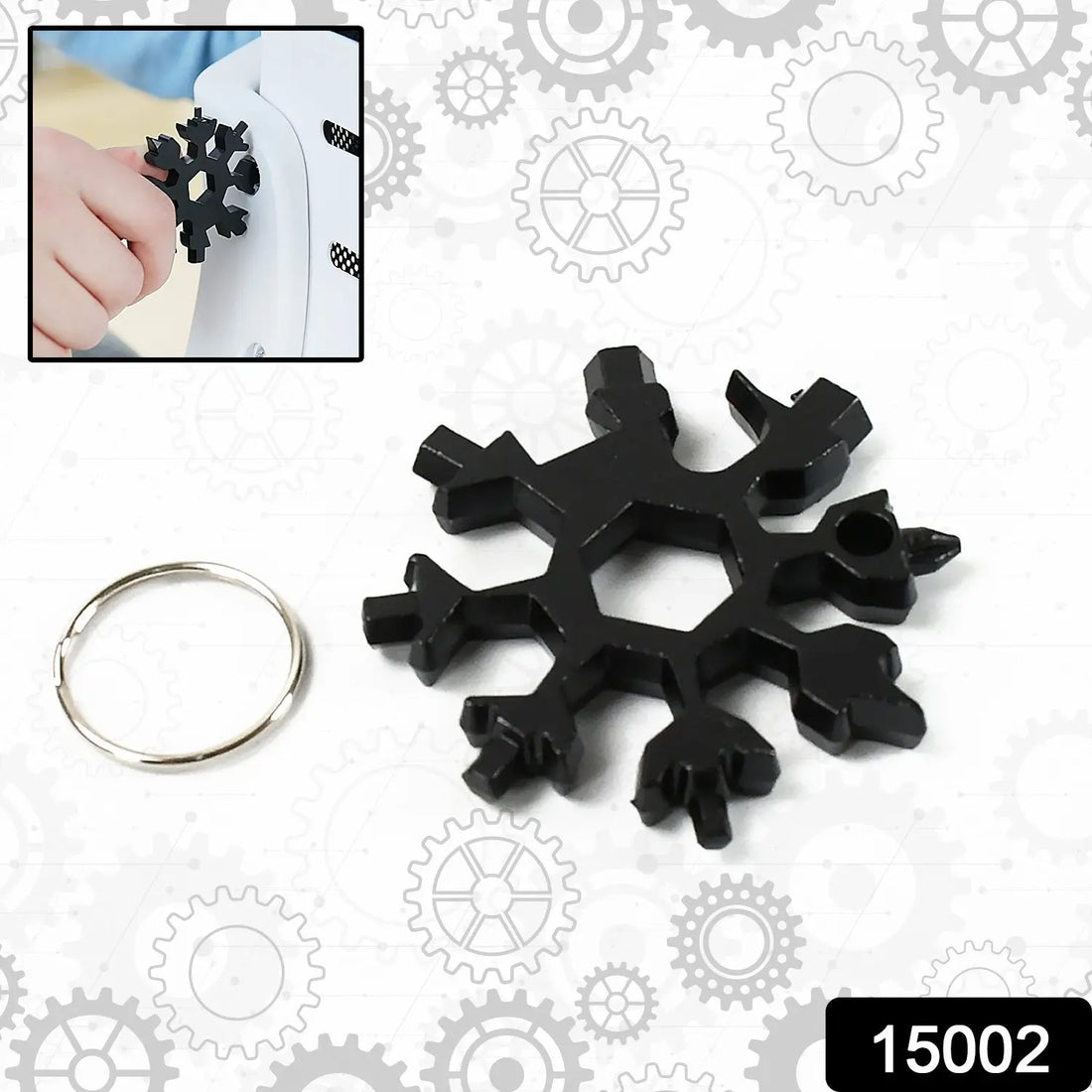 Durable & Portable 18 in 1 Snowflake Multi-Tool, Snowflake Bottle Opener Flat Phillips Screwdriver Kit Wrench your brand