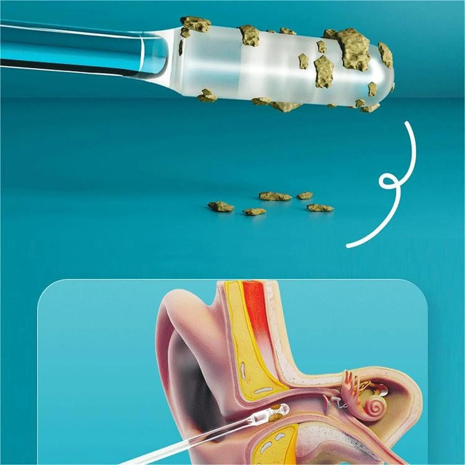 Ear wax Cleaner Stick Silicone Reusable Sticky Ear wax Removal Kit (12 Pcs Set) your brand