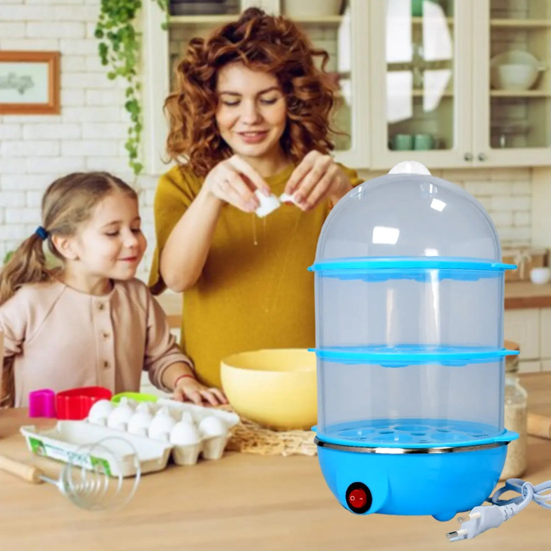 Egg Boiler / Poacher / Cooker / Electric Steamer (3 Layer) your brand