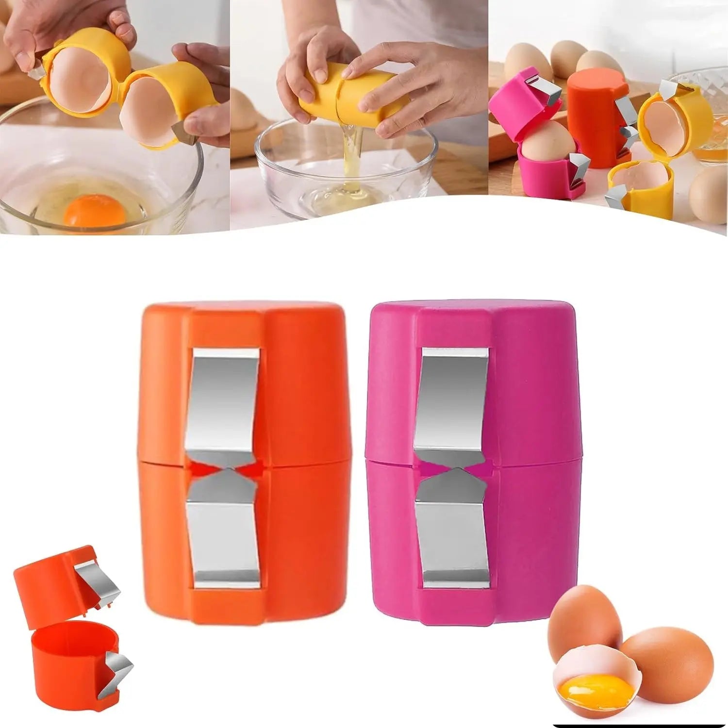 Egg Shell Opener Egg Cracker Tool for Raw Eggs Handheld (1 Pc) your brand