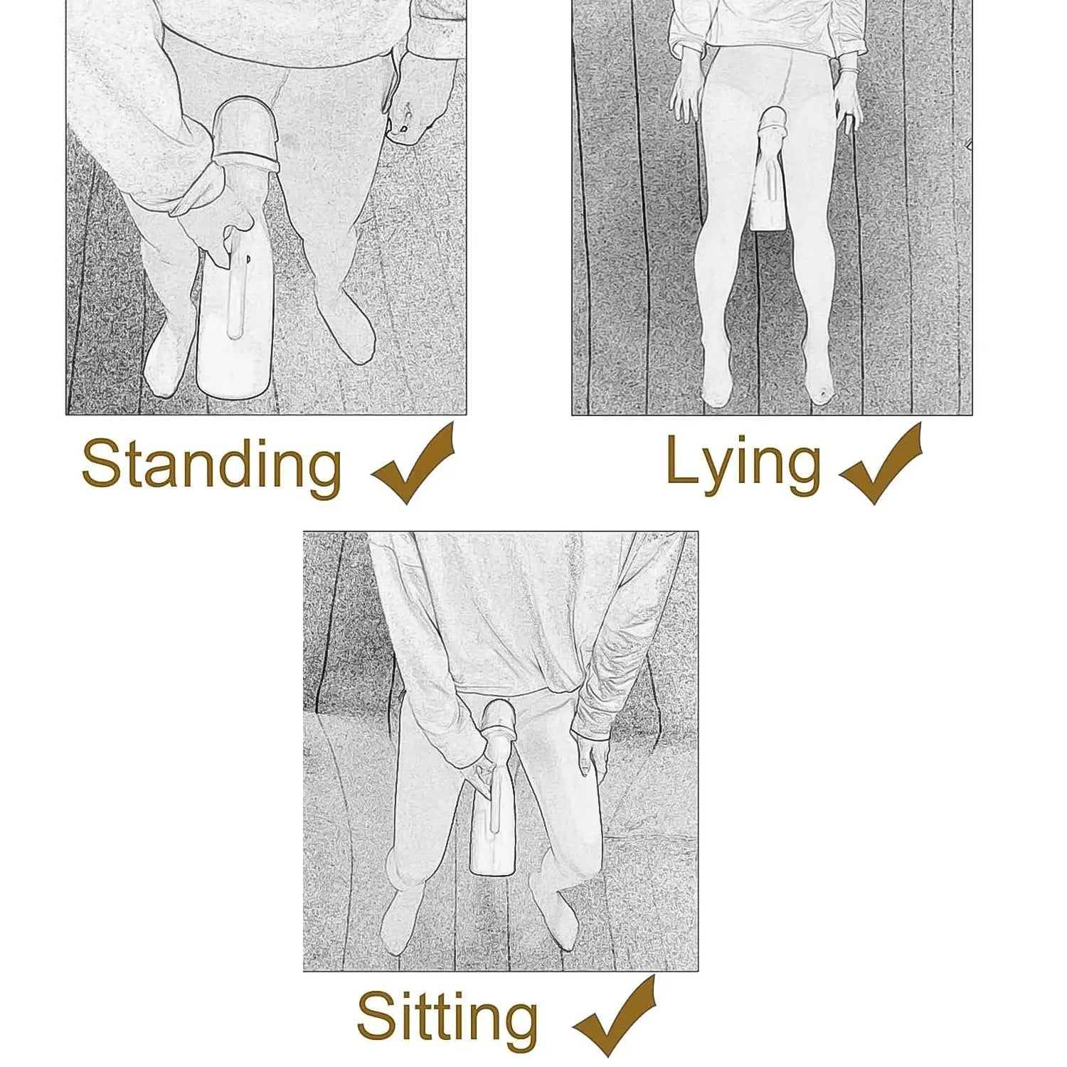 Female Potty Urinal Urine Collection Can Bedpans (1 Pc / 1000 ML) your brand