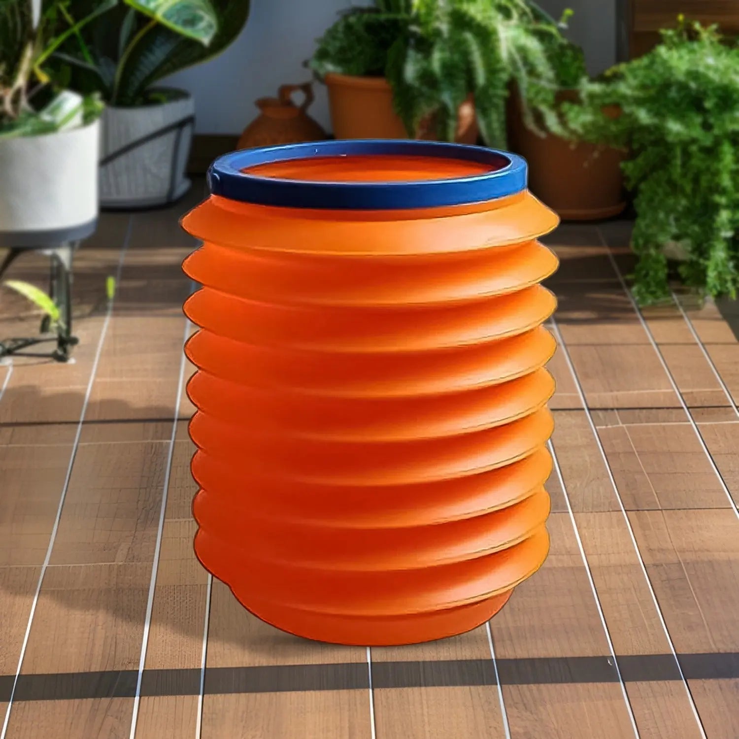 Foldable Storage Bucket, Water Container & Dustbin Multiuse bucket ( red ) your brand