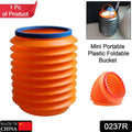 Foldable Storage Bucket, Water Container & Dustbin Multiuse bucket ( red ) your brand
