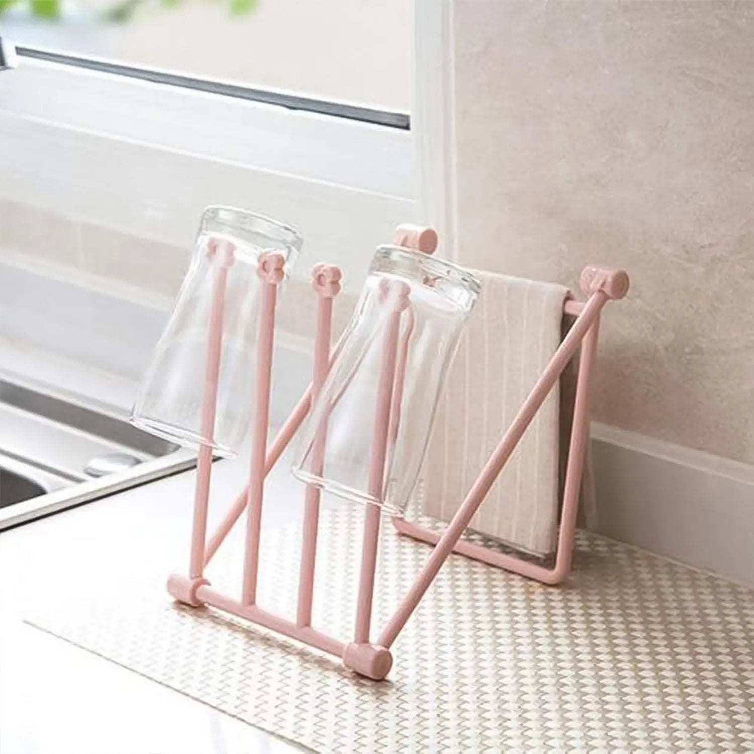 Folding Kitchen Bathroom Towel Rack, Towel Stand (1 Pc) your brand