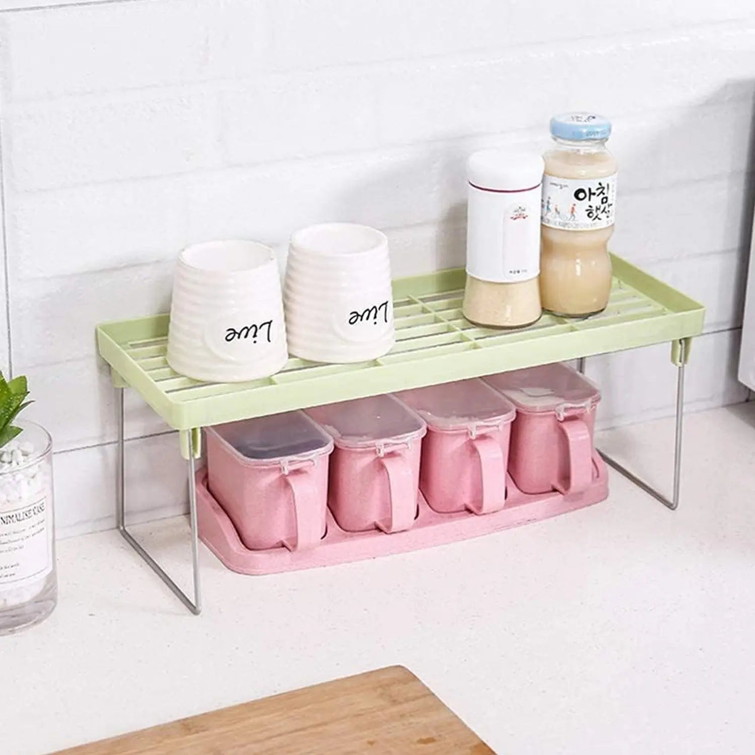 Folding Storage Organizer Stack Shelf Rack (1 Pc) your brand
