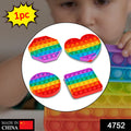 of the random shape rainbow fidget, highlighting its texture and colorful pattern