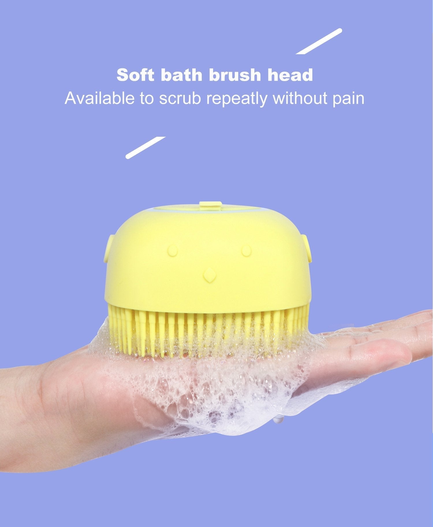 Silicone Massage Bath Body Brush Soft Bristle With Shampoo Dispenser - Shopmania Wholesale