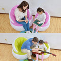 Kids inflatable sofa chair with backrest & Foot Air Pump with Hose (1 Set / 85x74 Cm Approx) your brand
