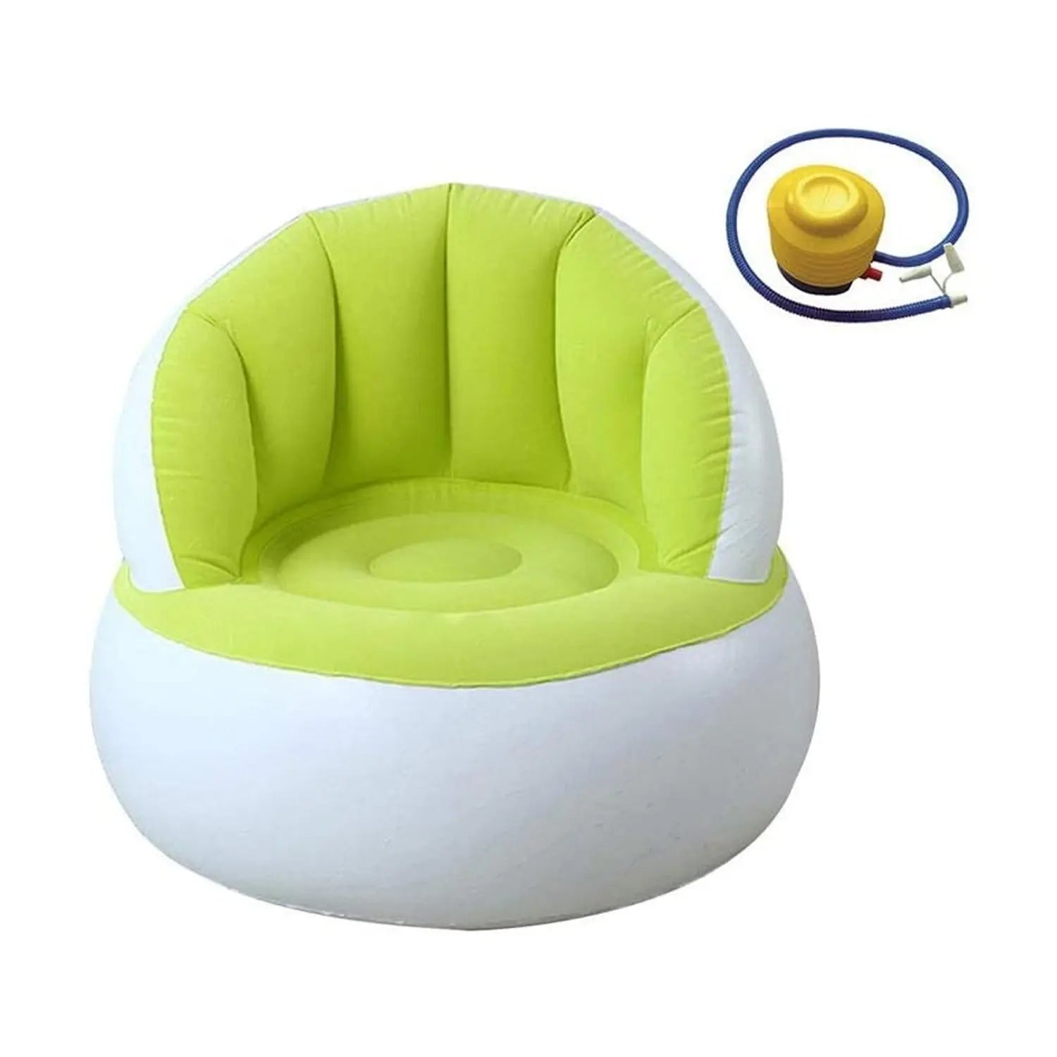 Kids inflatable sofa chair with backrest & Foot Air Pump with Hose (1 Set / 85x74 Cm Approx) your brand