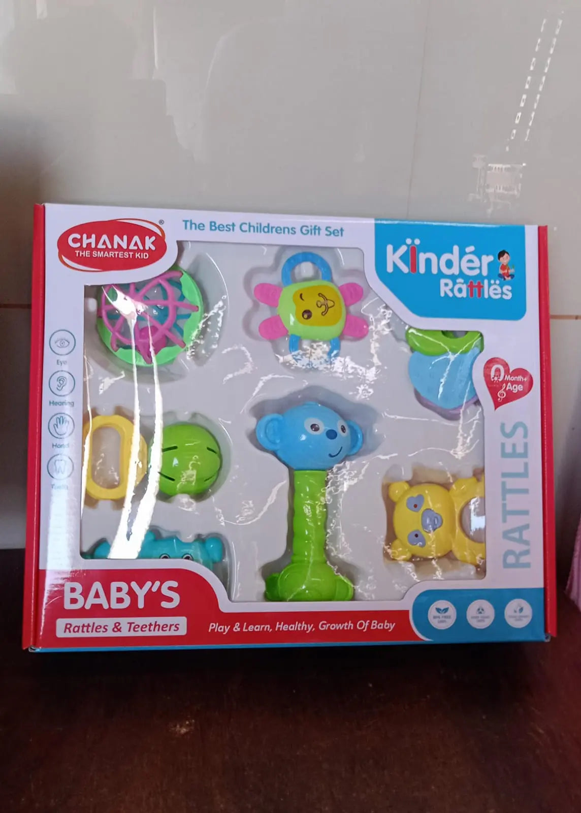 Kinder Rattles Classic Store Plastic Non-Toxic Shake and Grab Ball Baby Rattles & Teethers (8 Pcs Set) your brand