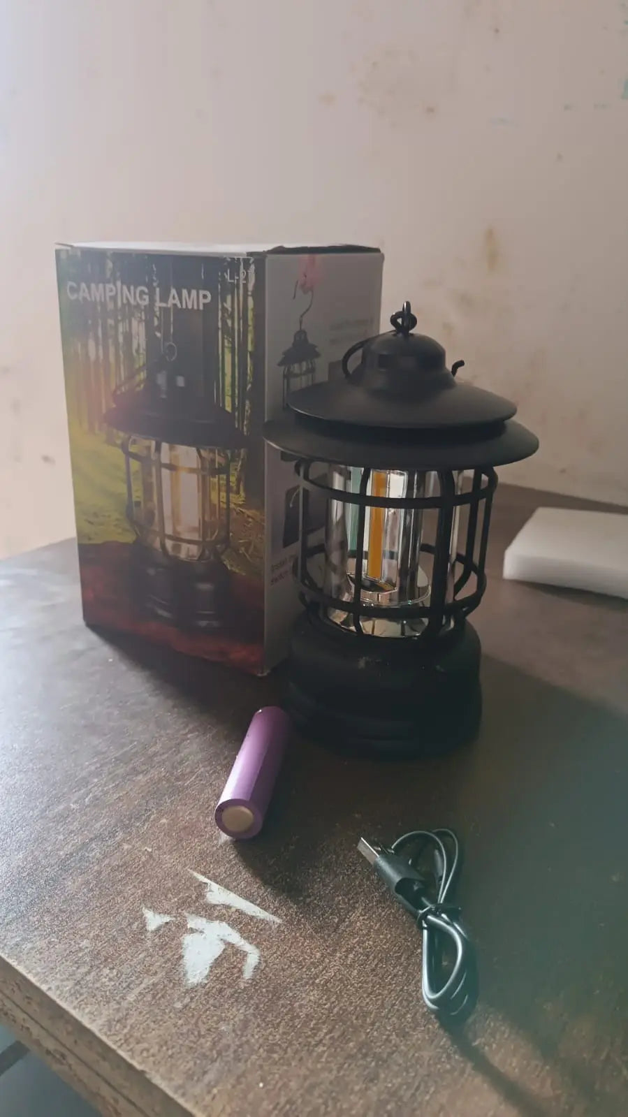 LED Camping Lante Light Retro Style Lighting Battery Type-c Rechargeable (1 Pc) your brand
