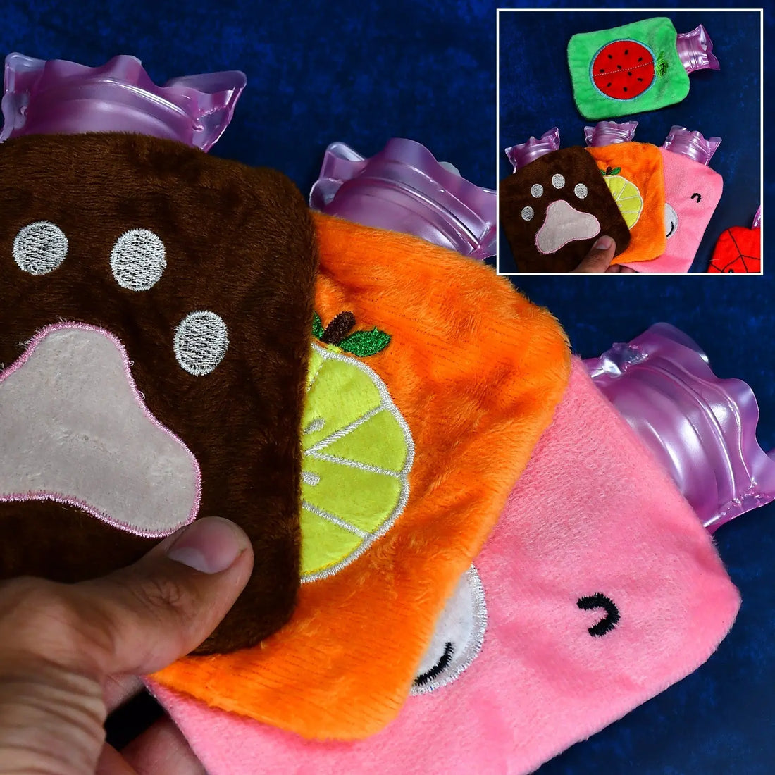 Mini 1pc Mix design hot water bag for pain relief. your brand