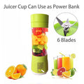 Multi-Purpose Portable USB Electric Juicer 6-Blades, Protein Shaker, Blender Mixer Cup (380 ML) - Shopmania Wholesale