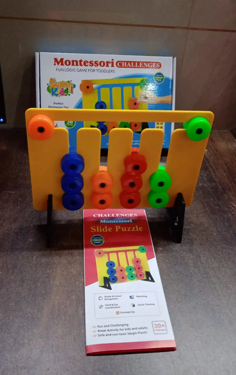 Montessori Slide Puzzles Toys for Kids (36 Challenges / 1 Set) your brand