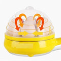 Multi functional Electric 2 in 1 Egg Frying Pan with Egg Boiler Machine Measuring Cup with Handle your brand