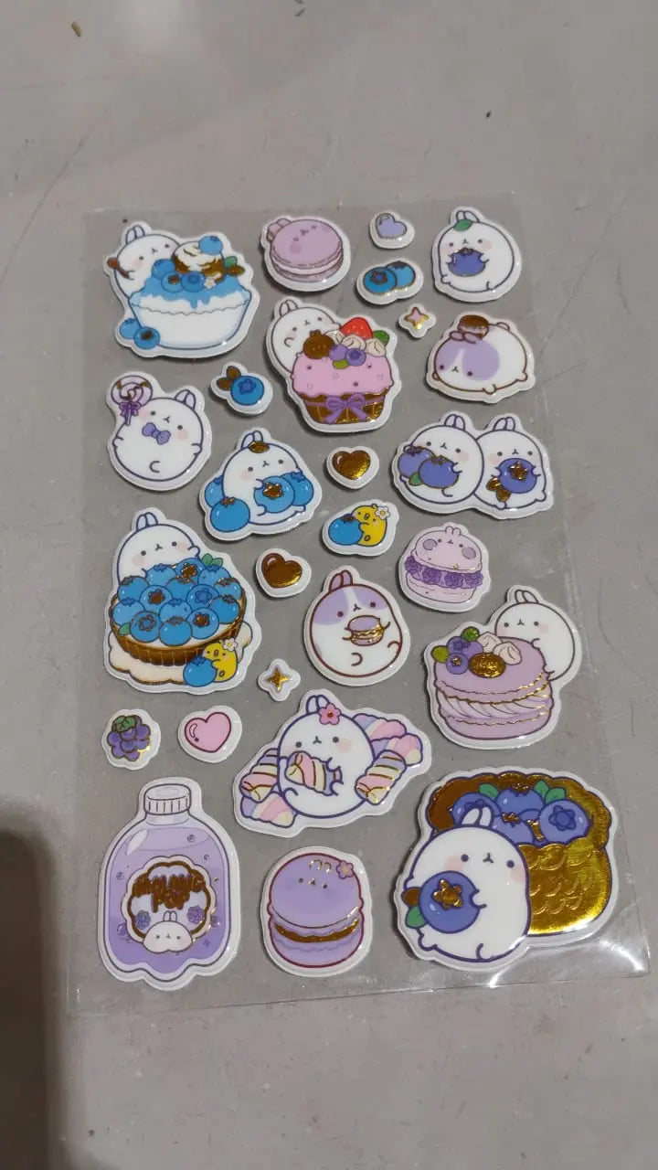 Multipurpose Adhesive 3D Stickers (1 Sheet / 17×10 Cm) your brand