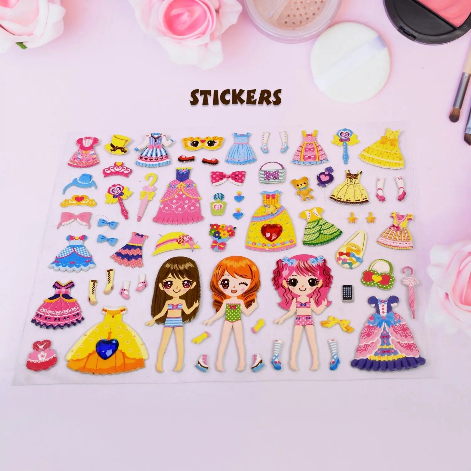 Multipurpose Adhesive 3D Stickers (1 Sheet / 19×15 Cm) your brand