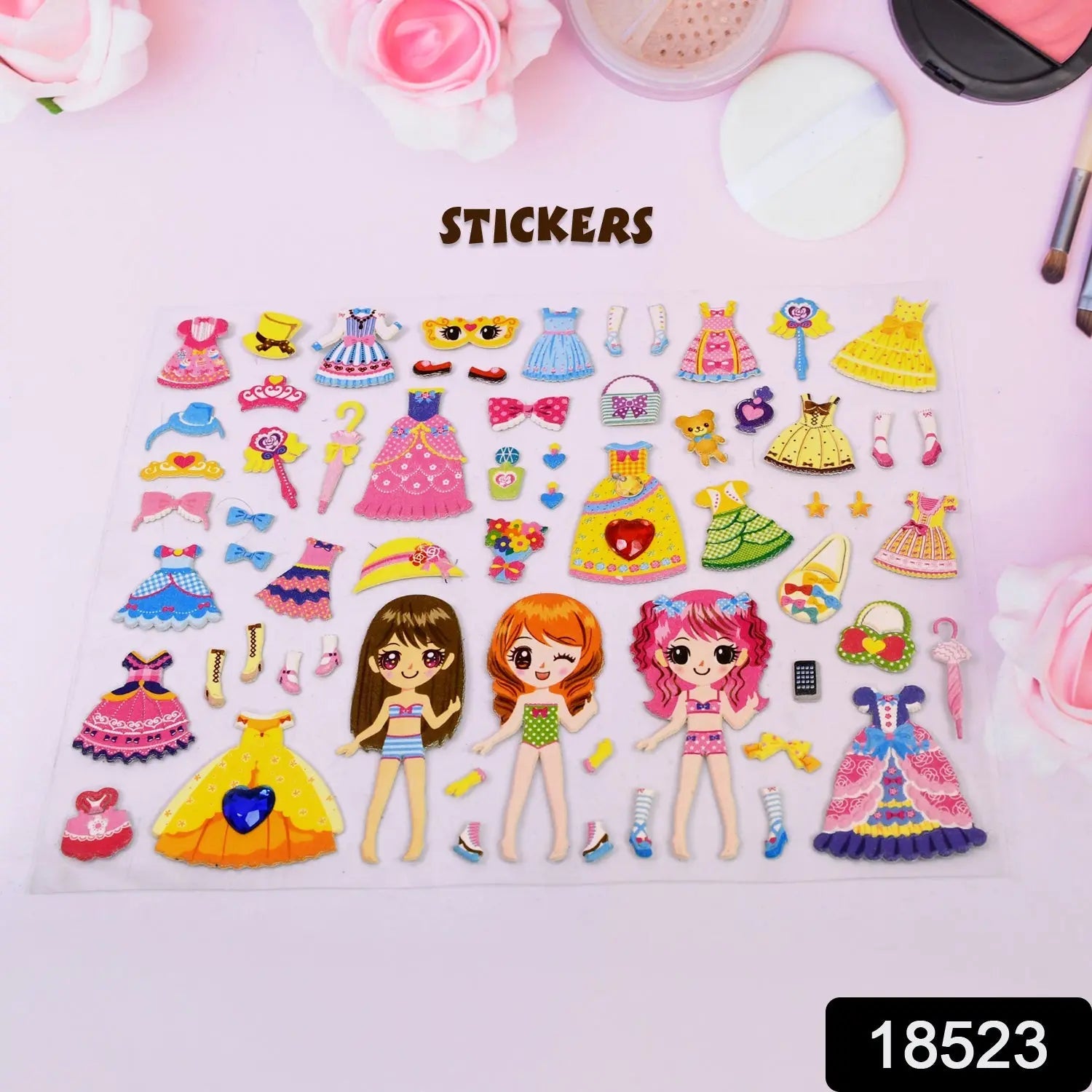 Multipurpose Adhesive 3D Stickers (1 Sheet / 19×15 Cm) your brand