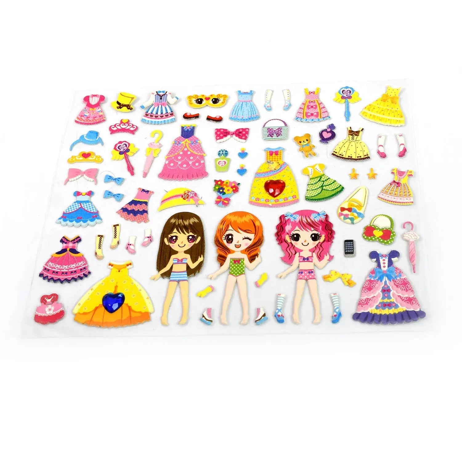 Multipurpose Adhesive 3D Stickers (1 Sheet / 19×15 Cm) your brand