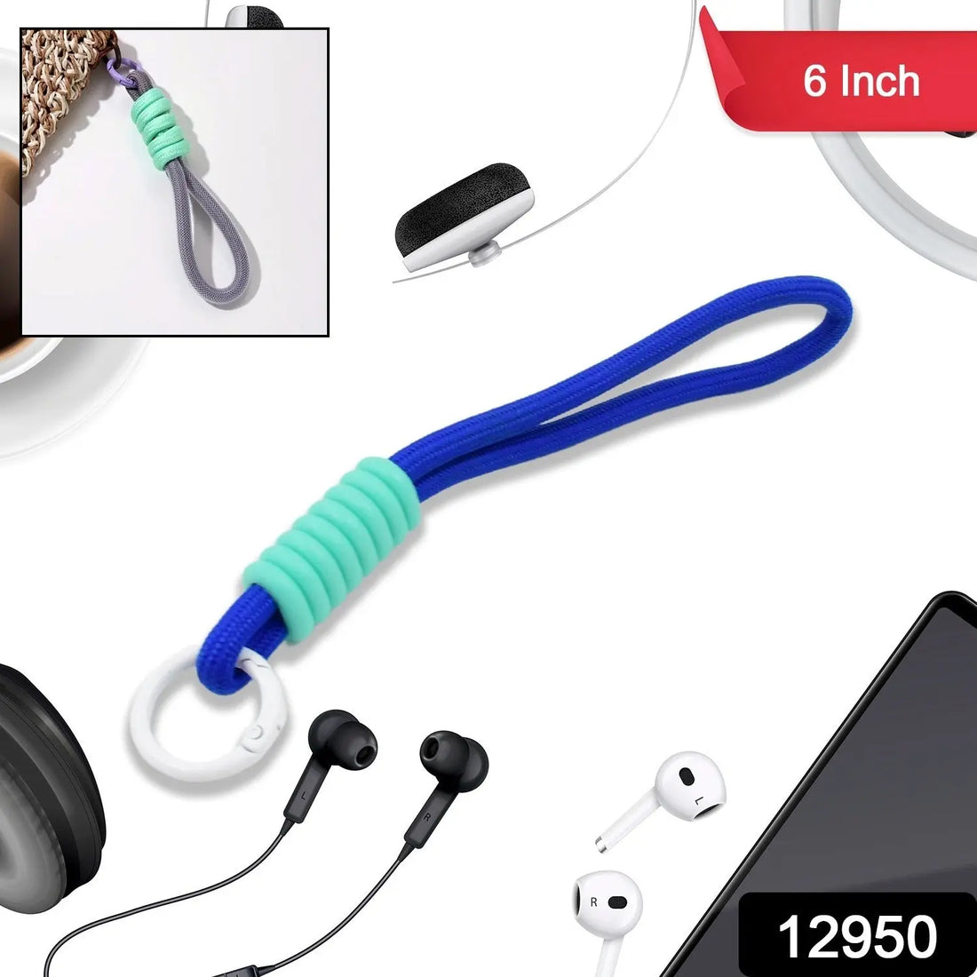 Multipurpose Adjustable Hand Wrist Strap Lanyard Cellphone, Phone Strap (1 Pc / 6 Inch / Multicolor) your brand