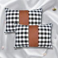 Pillow Covers, Leather & Cotton Cushion Covers (17 × 17 Inch / 1 Pair / 2 Pc) your brand