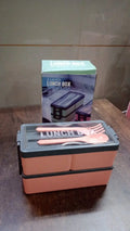 Plastic 3 Layer Leak Proof 3 Compartment Lunch Box for Office  (1 Pc) your brand