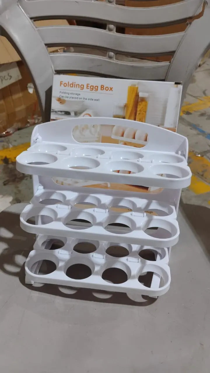 Plastic Foldable Egg Tray | 24 Grid Egg Storage Box (1 Pc) your brand