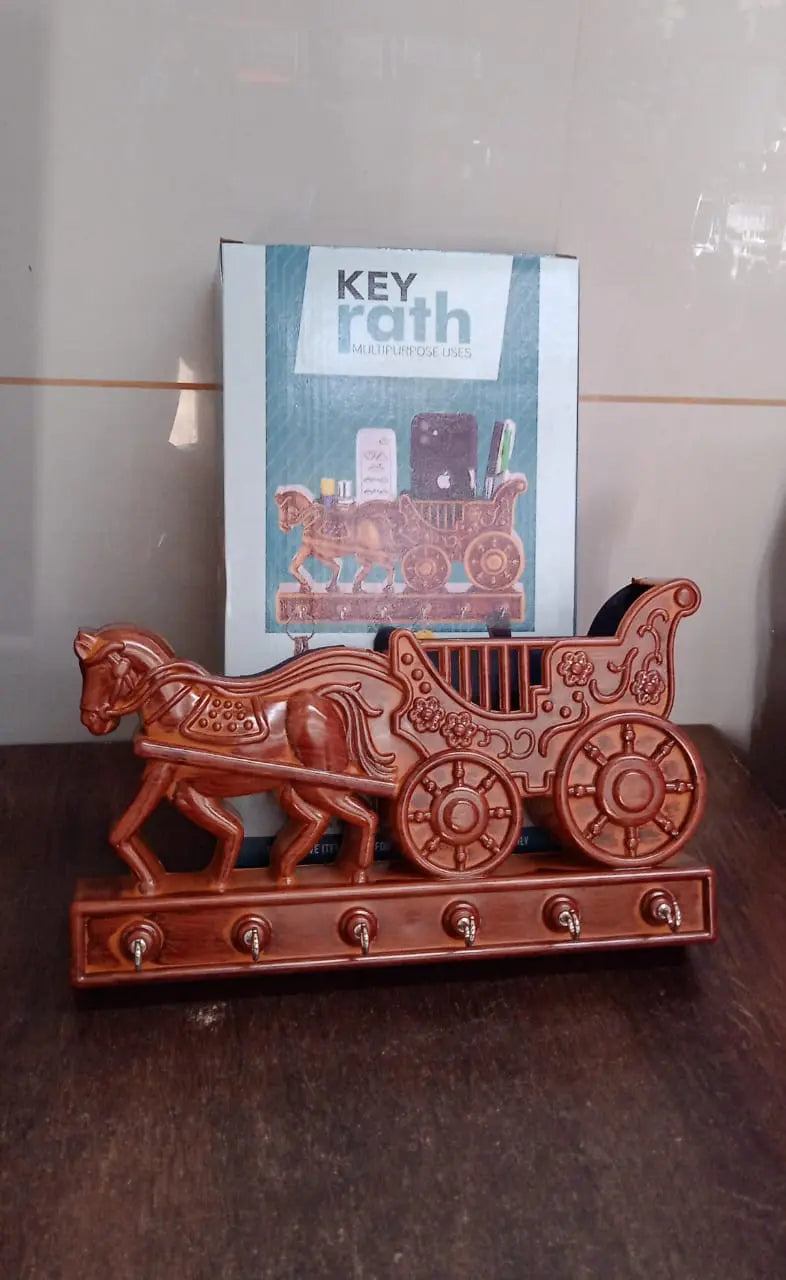 Plastic Rath Design Plastic 6 Hook Key Holder (1 Pc) your brand