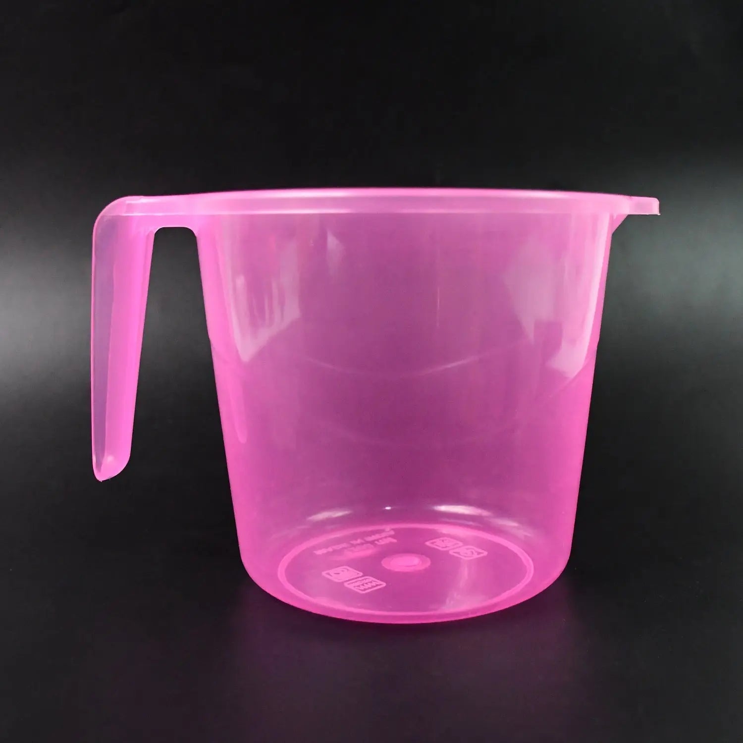 Plastic Round Transparent Bath Water Mug (1 Pc / 1200 ML / Mix Color) your brand