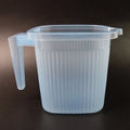 Plastic Square Transparent  Bath Water Mug (1 Pc / 1000 ML / Mix Color) your brand