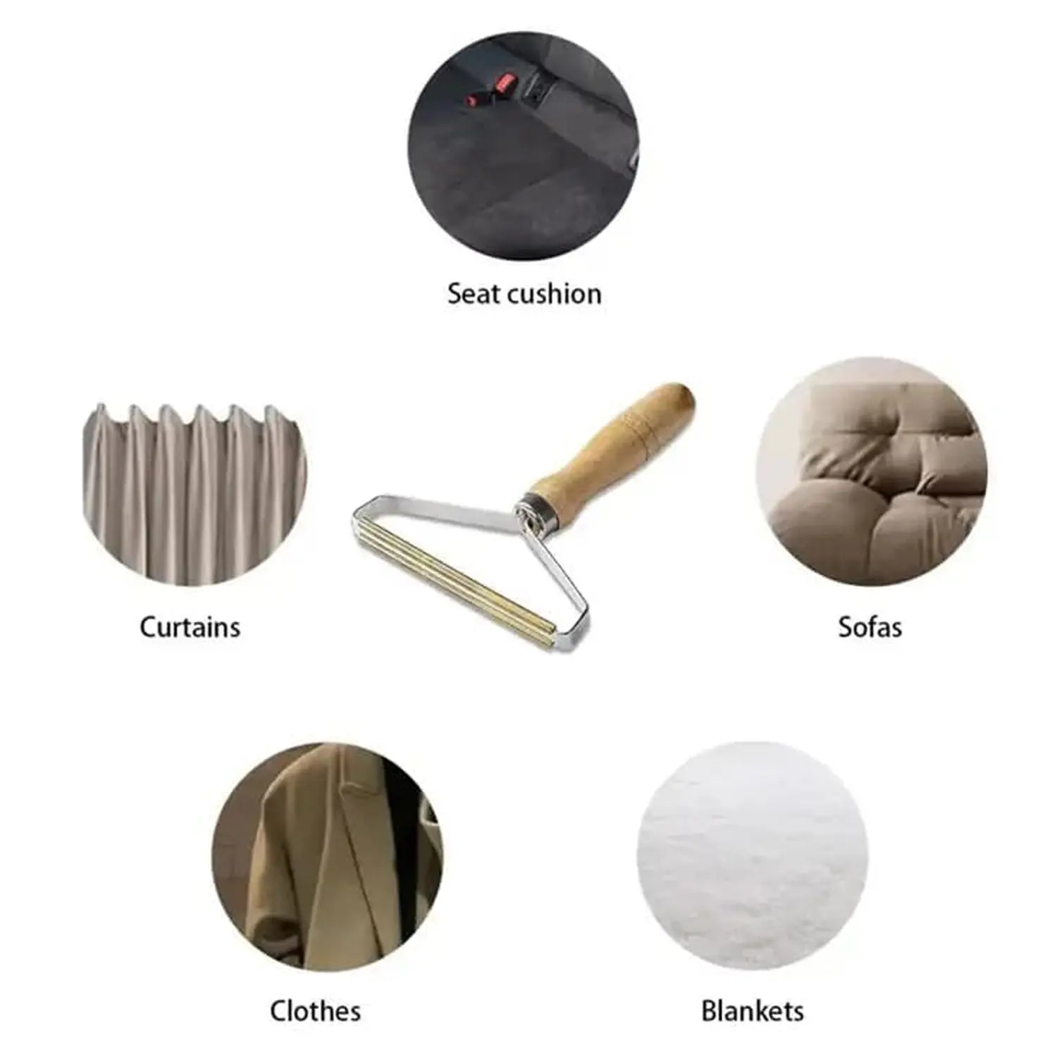 Portable Double Sided Lint Remover (1 Pc) your brand