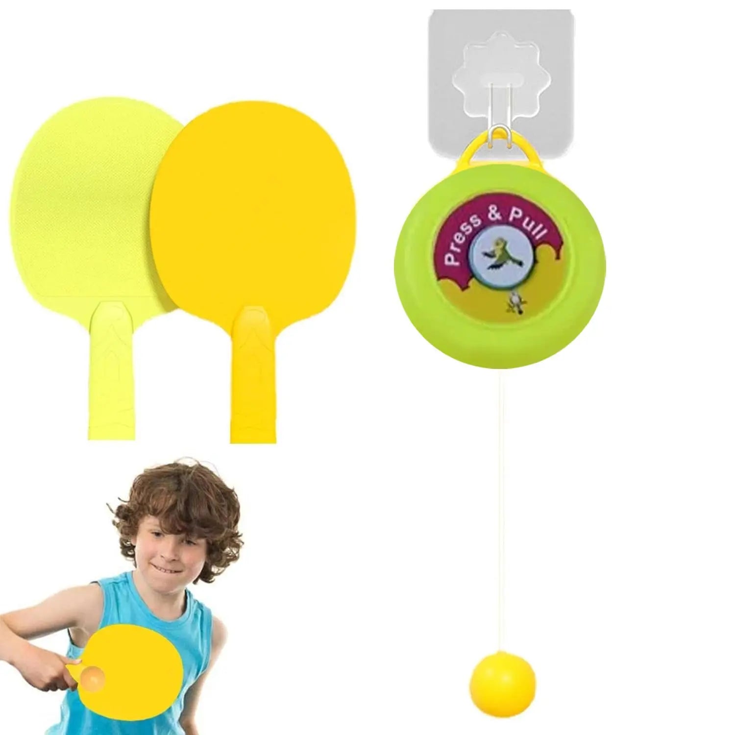Portable Indoor Hanging Table Tennis with Three Ball, Table Tennis Self Training Set your brand