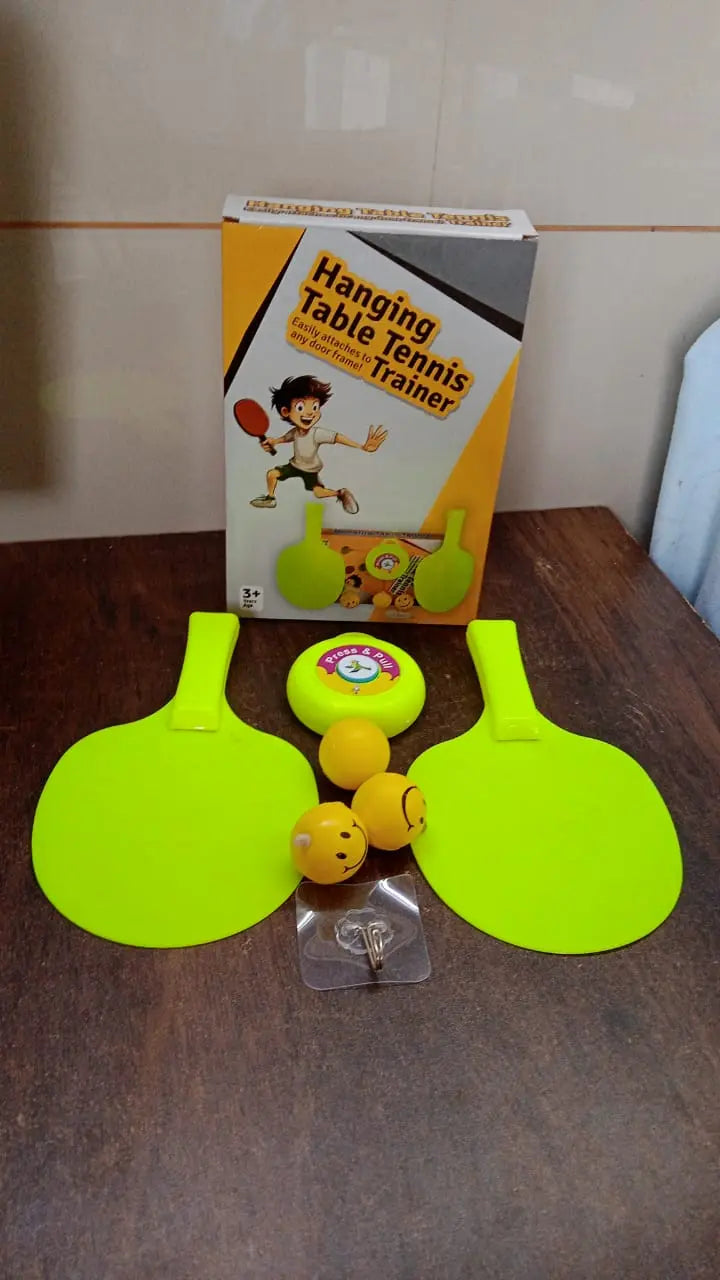 Portable Indoor Hanging Table Tennis with Three Ball, Table Tennis Self Training Set your brand