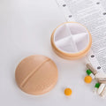 Portable Round Shape 4 Compartments Pill Box (1 Pc) your brand