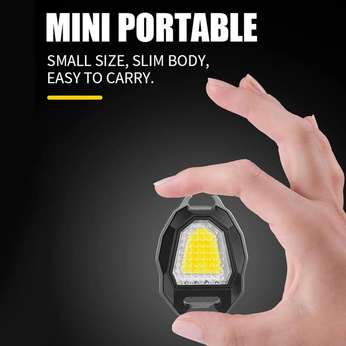 Portable Triangular Shaped Emergency& Camping Flashlight With Cigarette Lighter Lumens Rechargeable Waterproof Portable Led Light Camping Keychain 6Lighting Modes With Strong Magnet 3 Color Lighting For Travel, Camping Walking your brand
