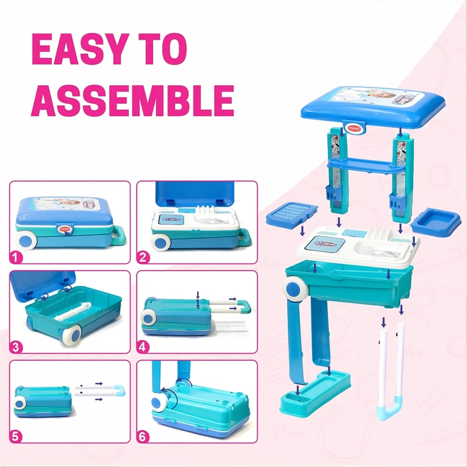 Premium Doctor Set Trolley Little Doctor Kids Toy (1 Set) your brand