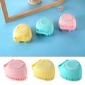 Silicon massage brush for hair and body care.