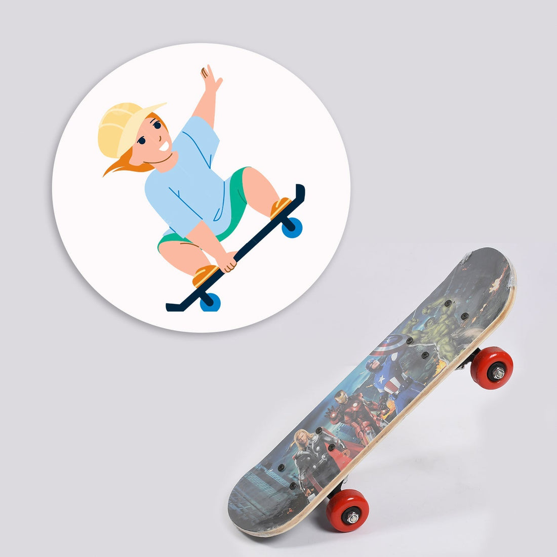 Lightweight wooden skateboard for beginners