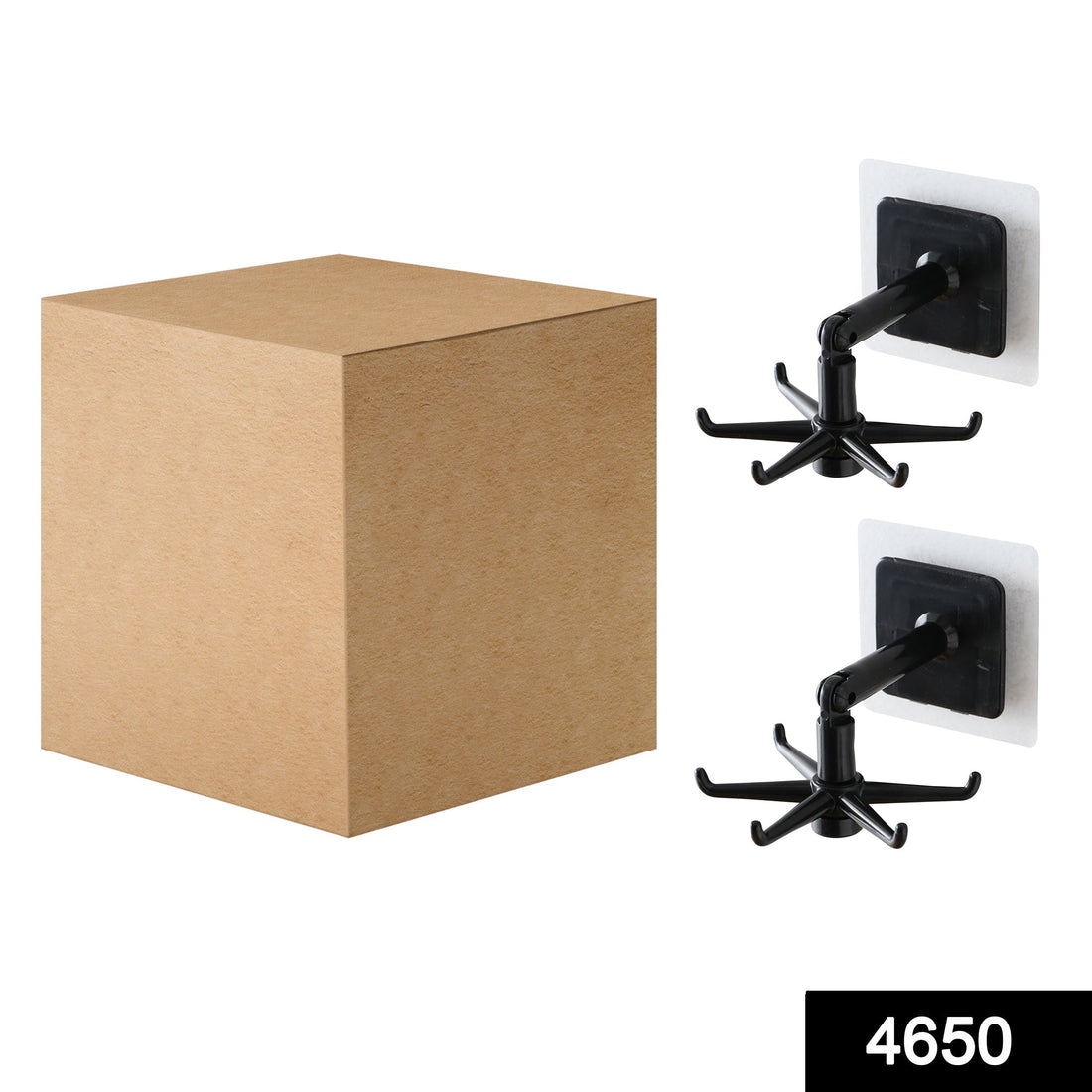 360° rotatable hooks for hanging, brown box packaging