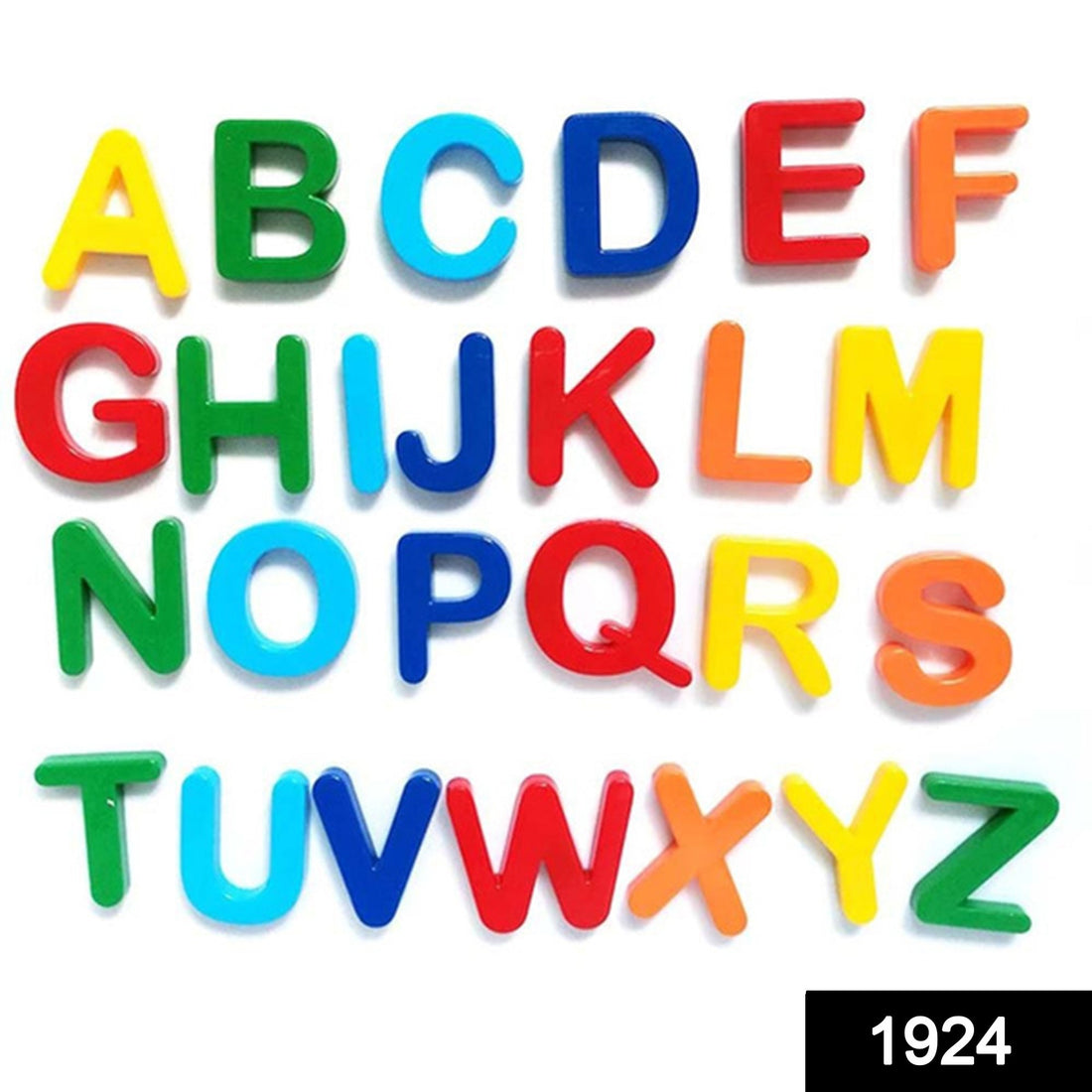 Set of colorful magnetic letters