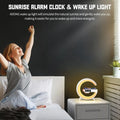 Smart Alarm Clock with G-Shape RGB Light Bluetooth Speaker, Wireless Charging (1 Pc) your brand