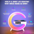 Smart Alarm Clock with G-Shape RGB Light Bluetooth Speaker, Wireless Charging (1 Pc) your brand