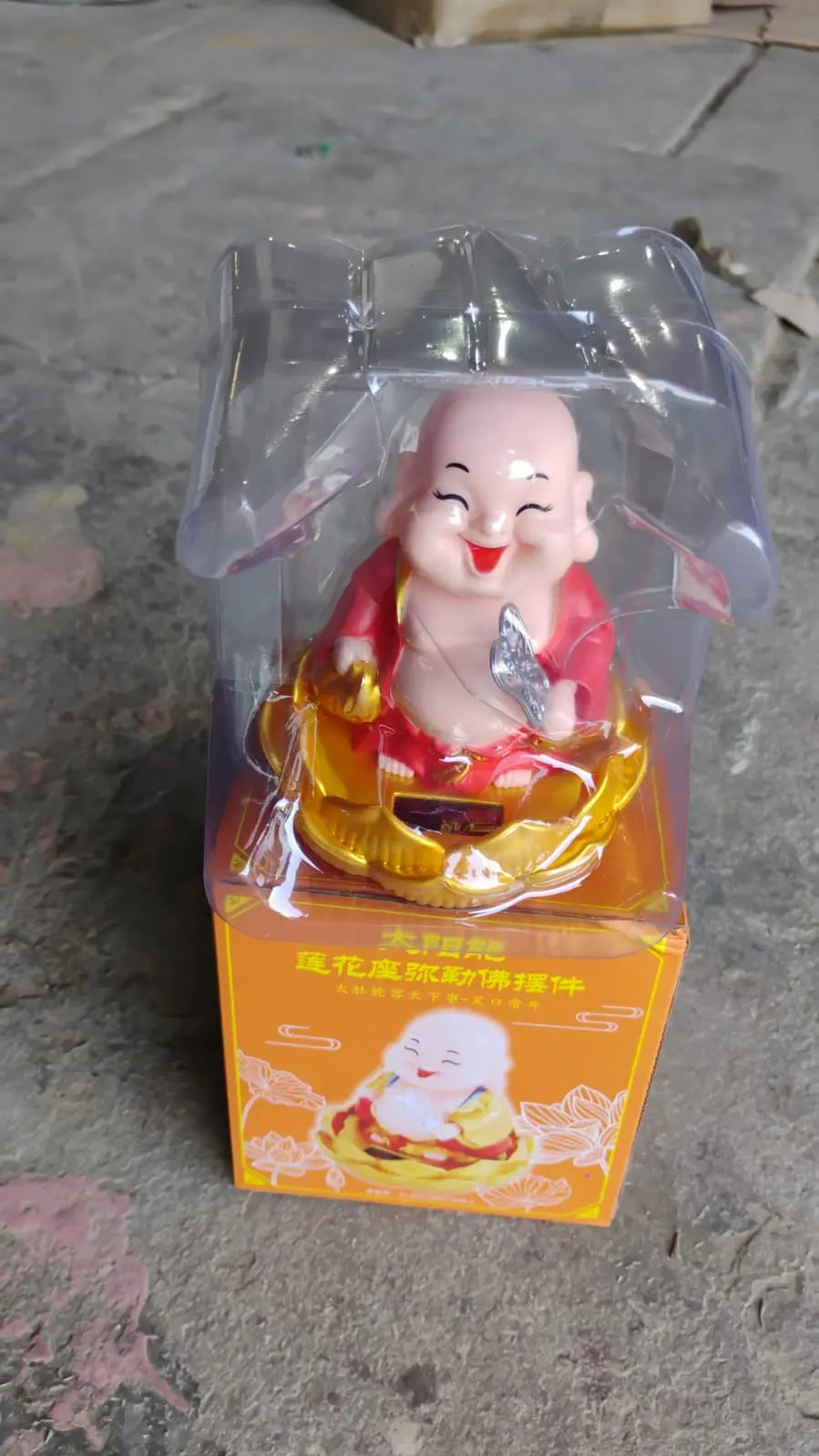 Solar Power Moving Buddha Car Ornament (1 Pc) your brand